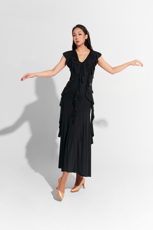 DQ-799 フリルワンピース【カラーオーダー対応】