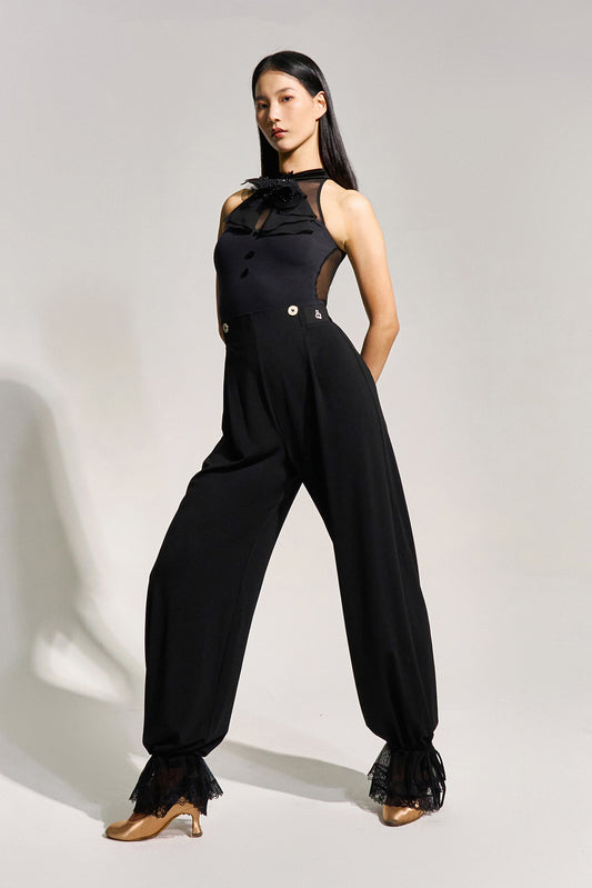 DQ-266-1 レース裾絞りパンツ