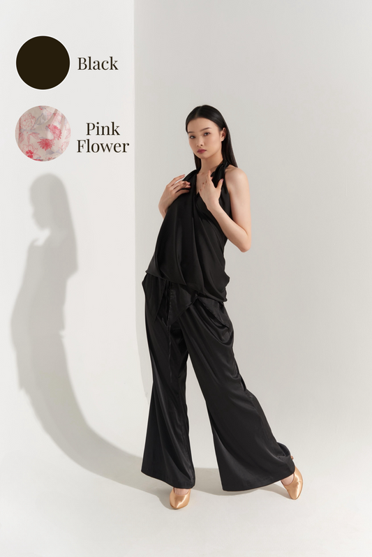 DQ-W17 マットサテンドローストリングパンツ