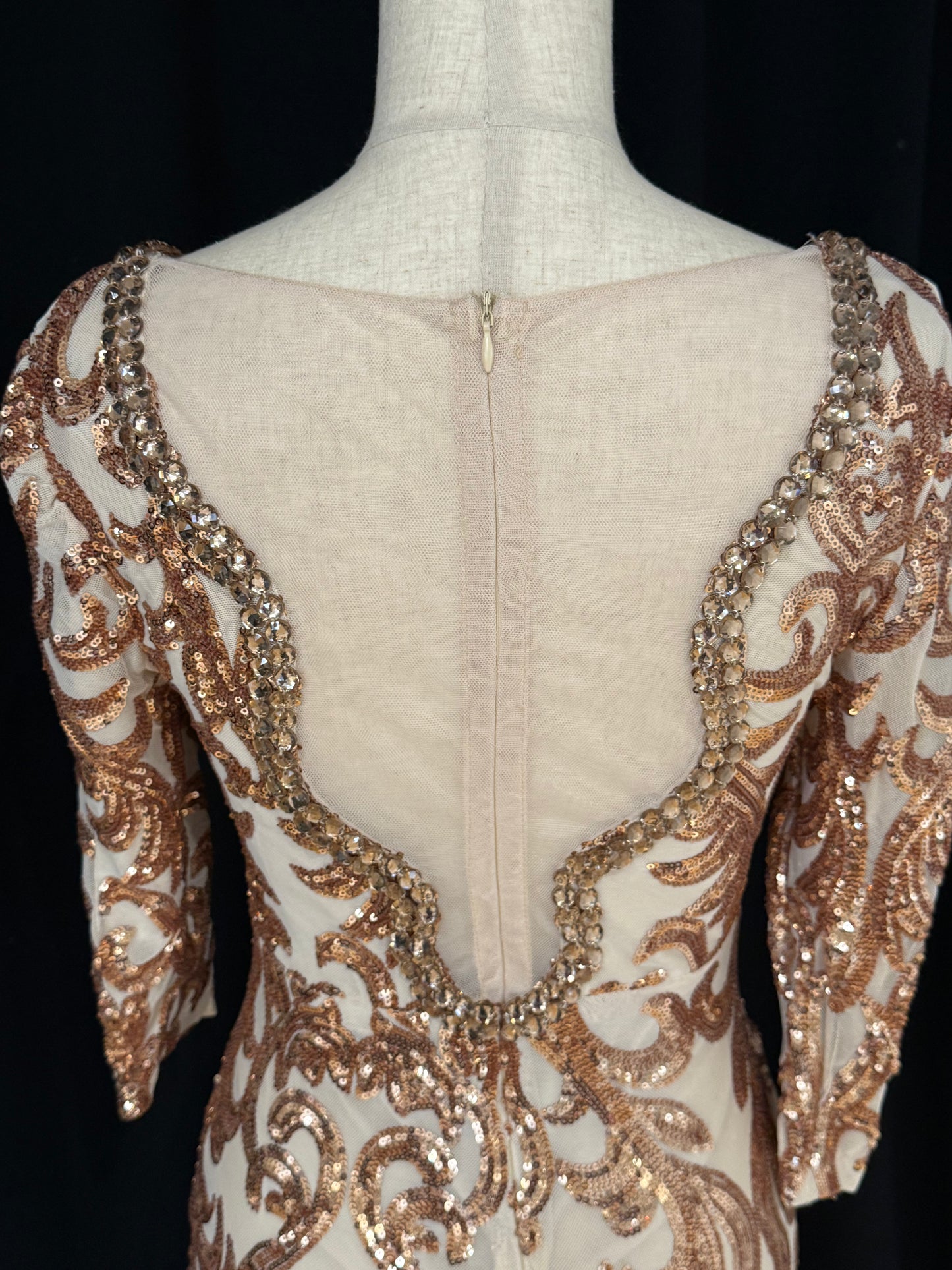 RE-E3 五分袖マーメイドスパンコール