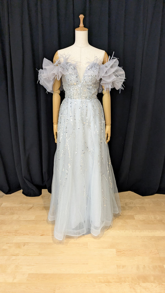 【Sold Out】RE-E8 デコルテフリルフェザー