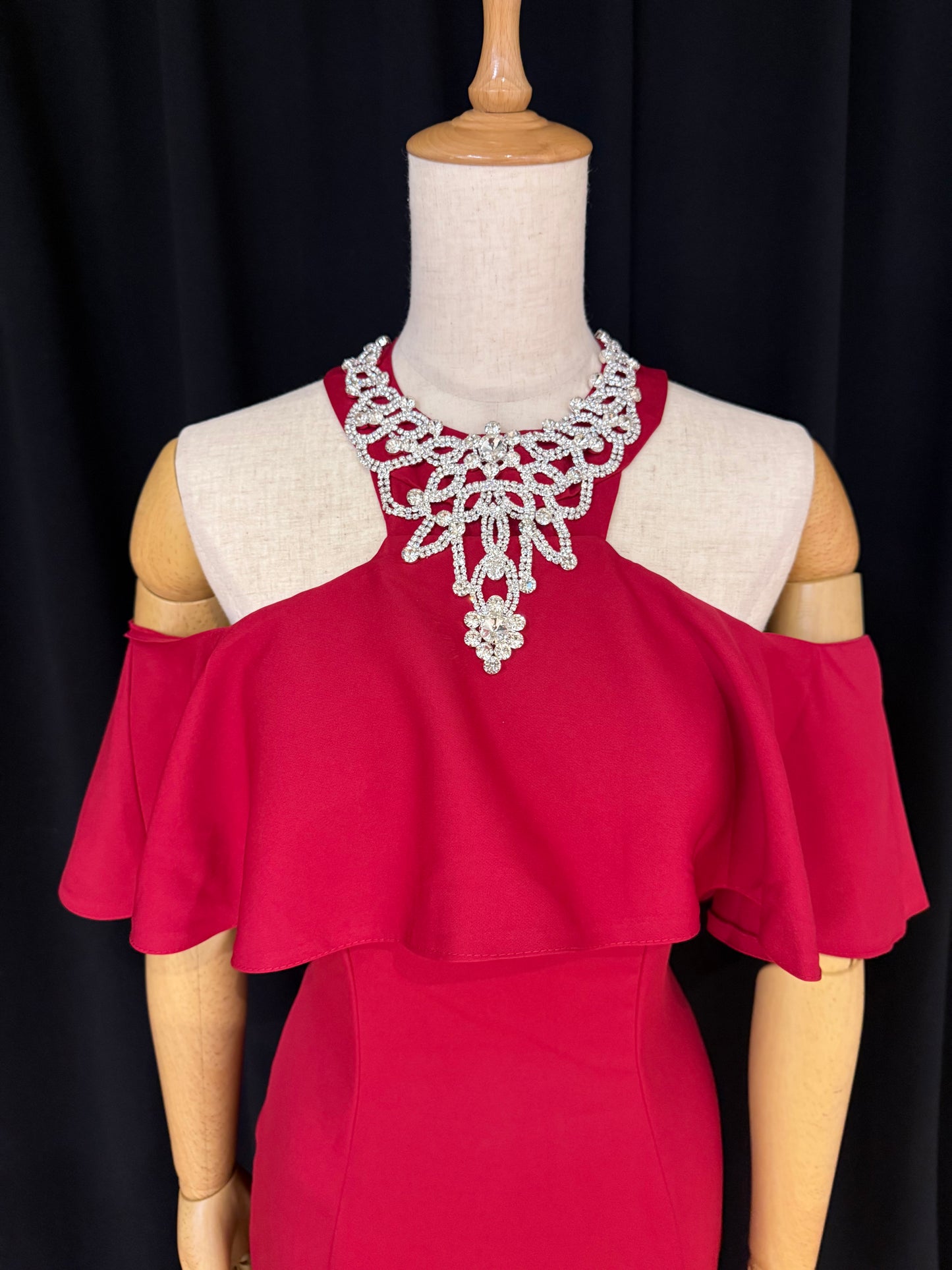 RE-E9 ビジュー付きオフショルダー