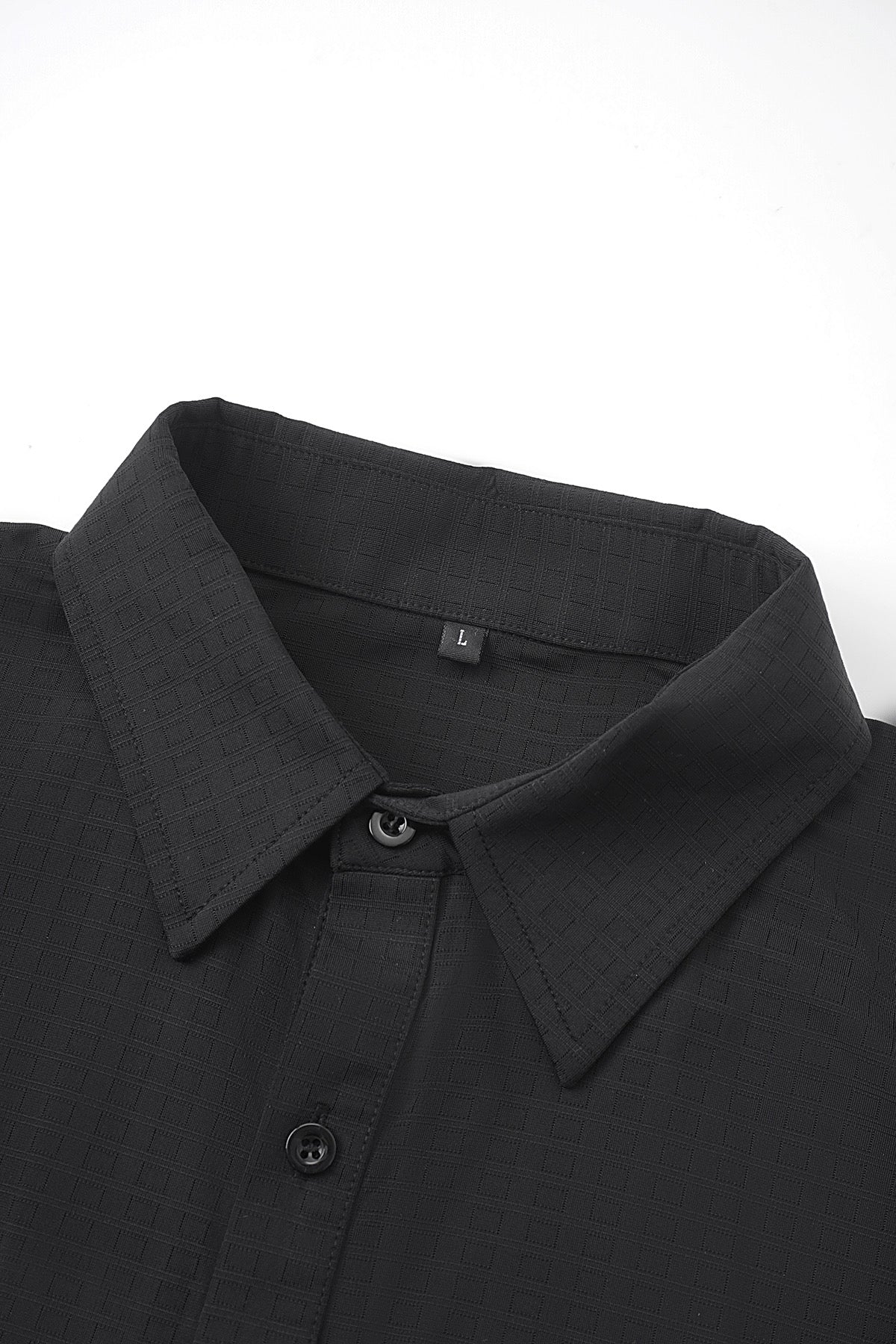 DQ-M039-3 織柄入りストレッチYシャツ