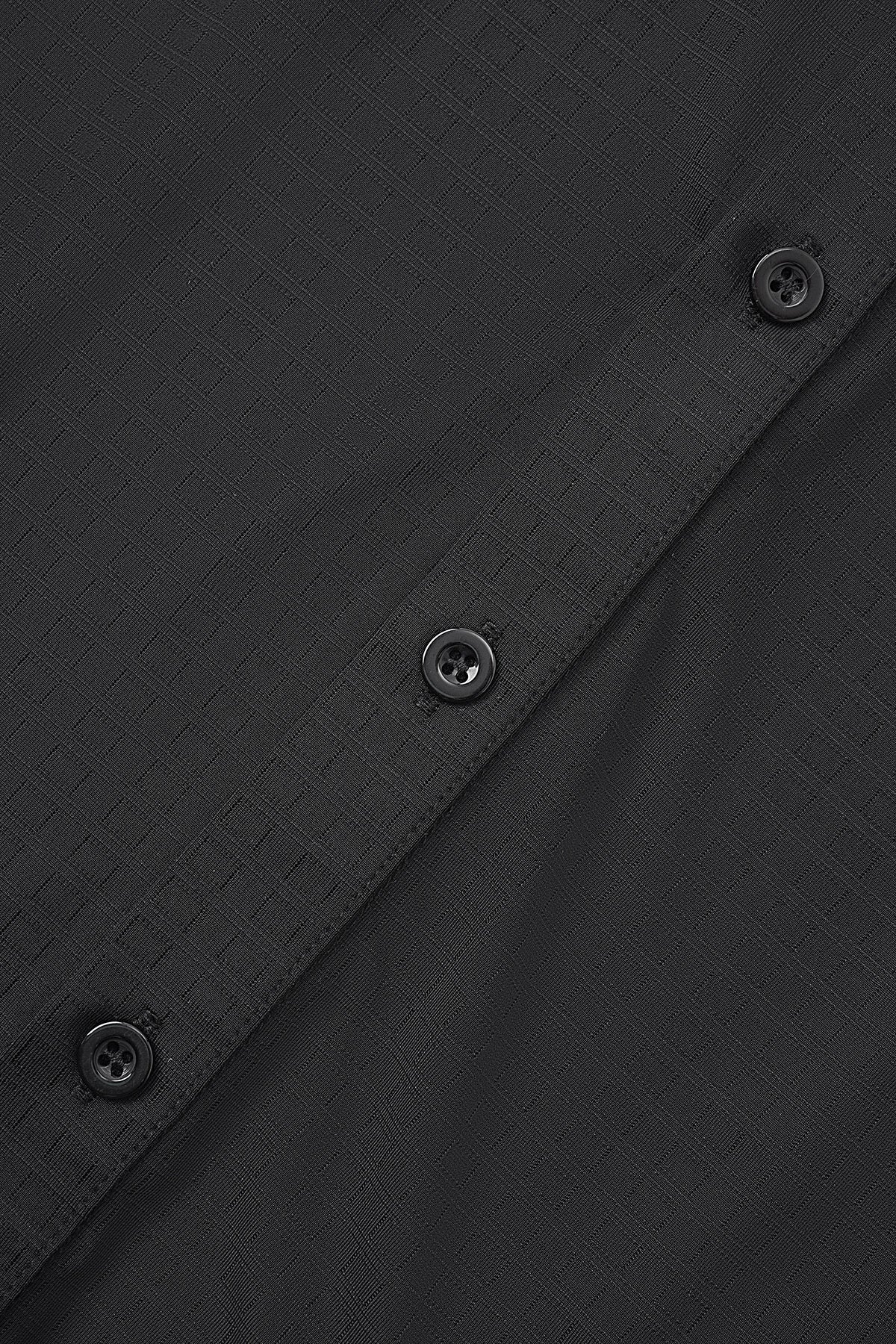 DQ-M039-3 織柄入りストレッチYシャツ