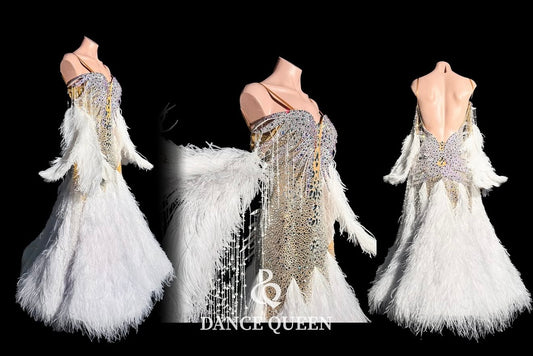 【Sold Out】DQ-D90 Annie選手スポンサードレス　Whiteフェザー