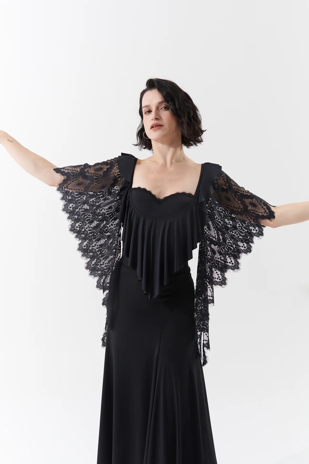 DQ-1105 レースウィングスリーブトップス