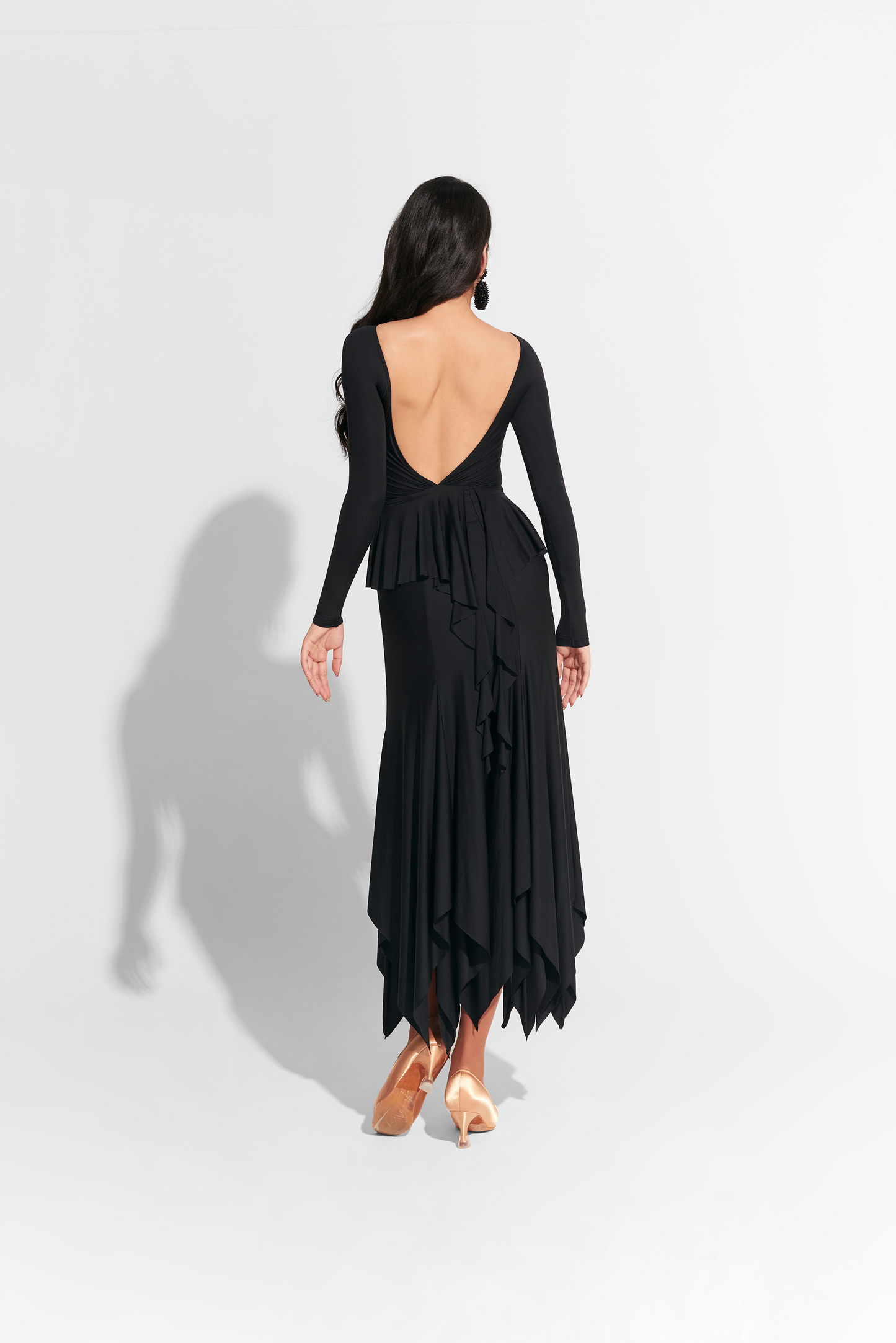 DQ-787 スカラップペプラムワンピース【カラーオーダー対応】