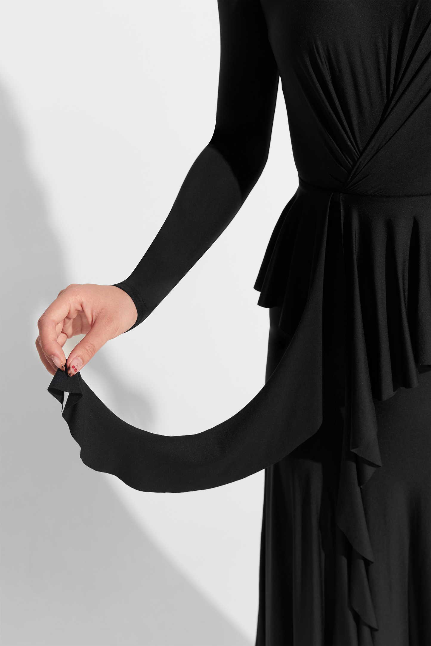 DQ-787 スカラップペプラムワンピース【カラーオーダー対応】