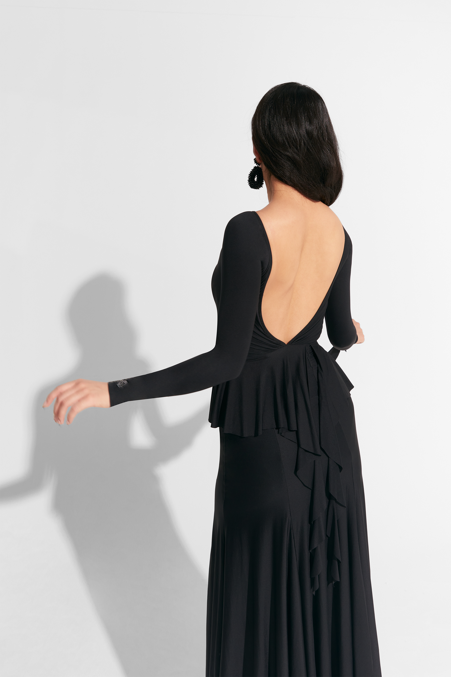 DQ-787 スカラップペプラムワンピース【カラーオーダー対応】