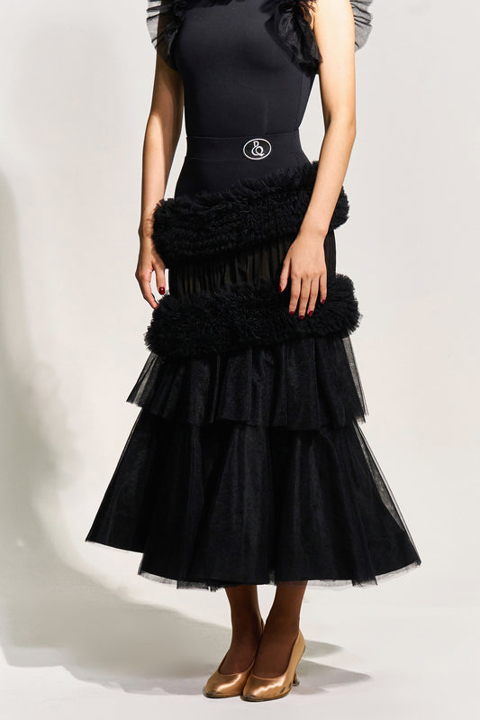 DQ-972 チュールボーダースカート