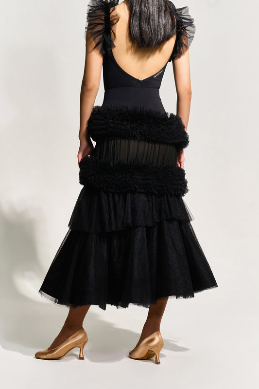 DQ-972 チュールボーダースカート