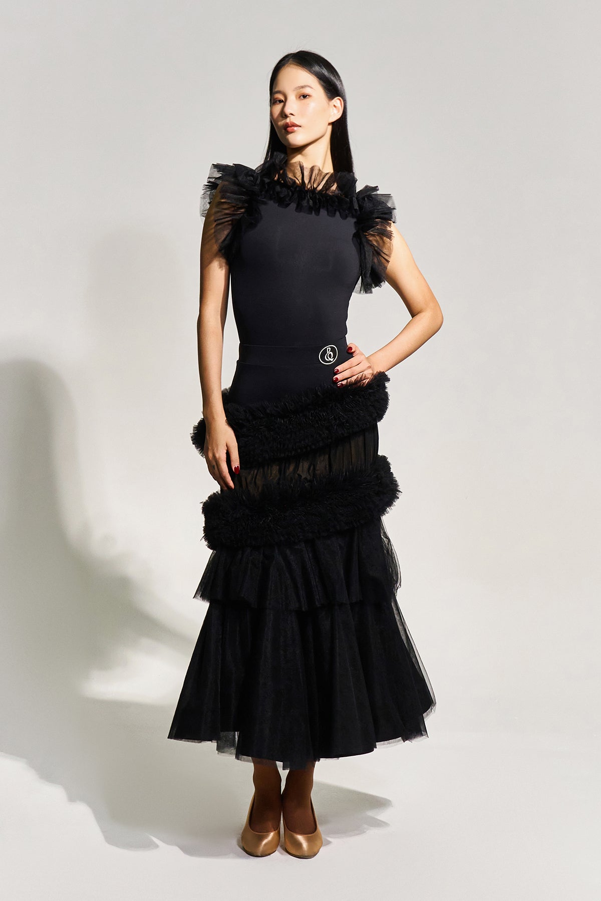 DQ-972 チュールボーダースカート