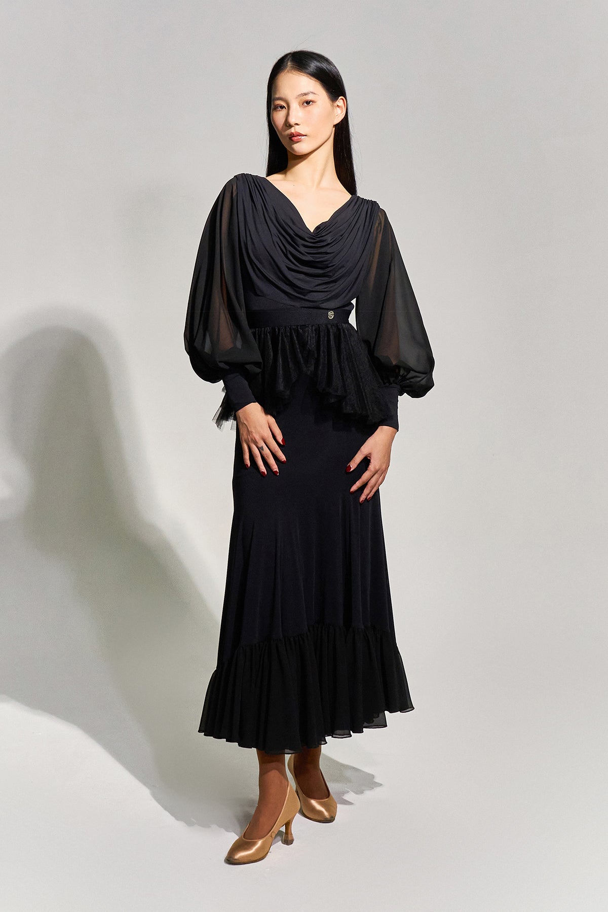 DQ-984 ドレープワンピース【カラーオーダー対応】