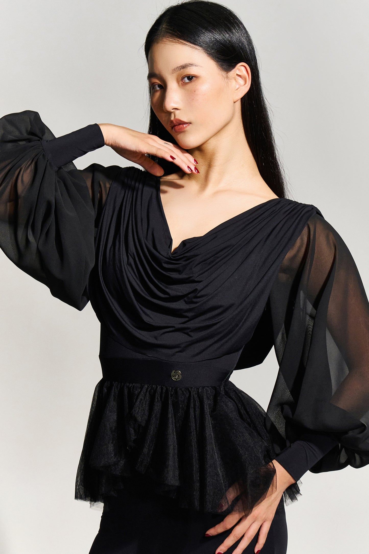 DQ-984 ドレープワンピース【カラーオーダー対応】