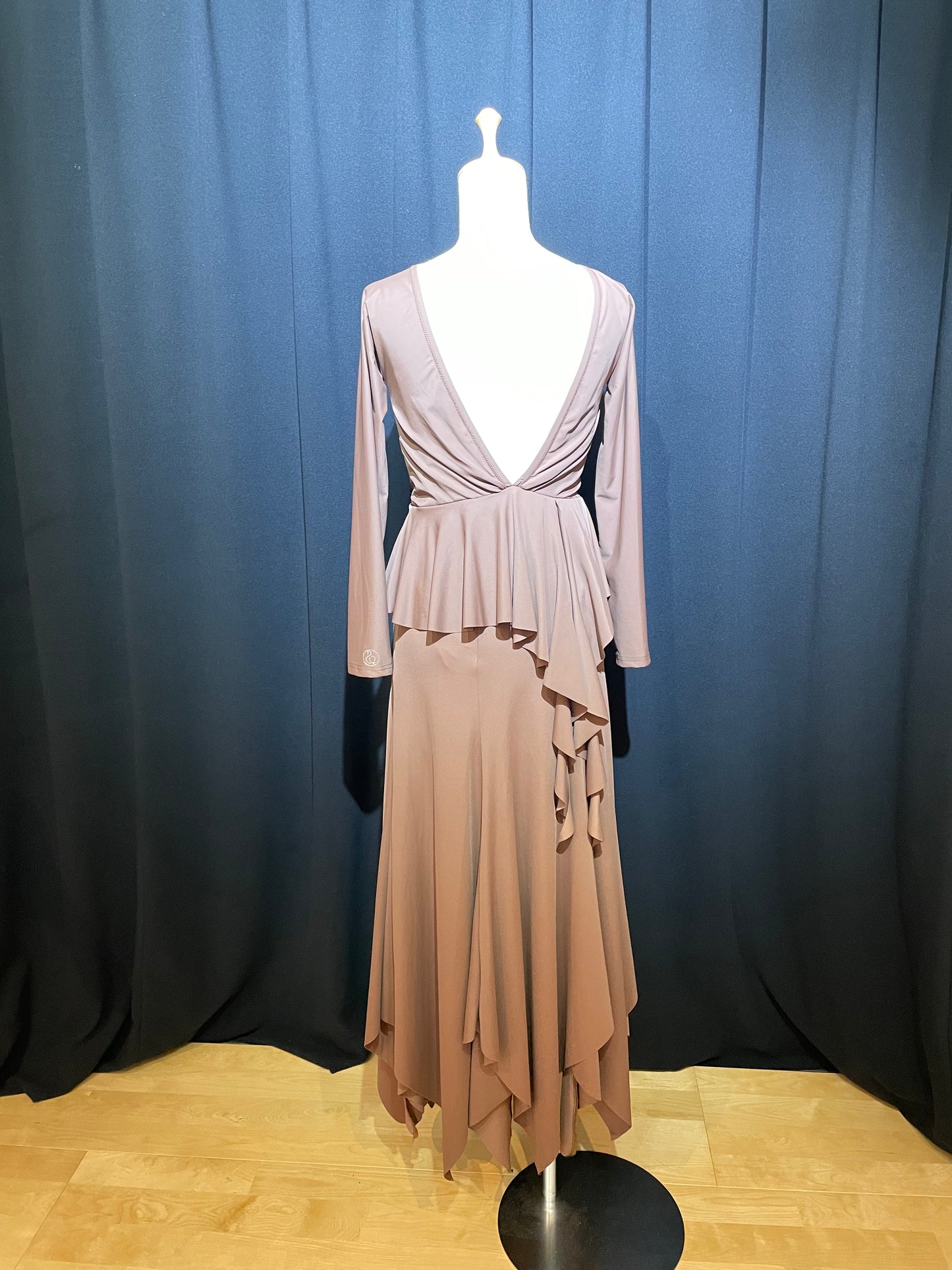 DQ-787 スカラップペプラムワンピース【カラーオーダー対応】