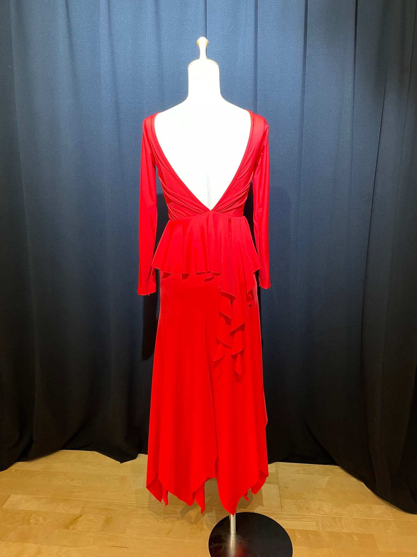 DQ-787 スカラップペプラムワンピース【カラーオーダー対応】