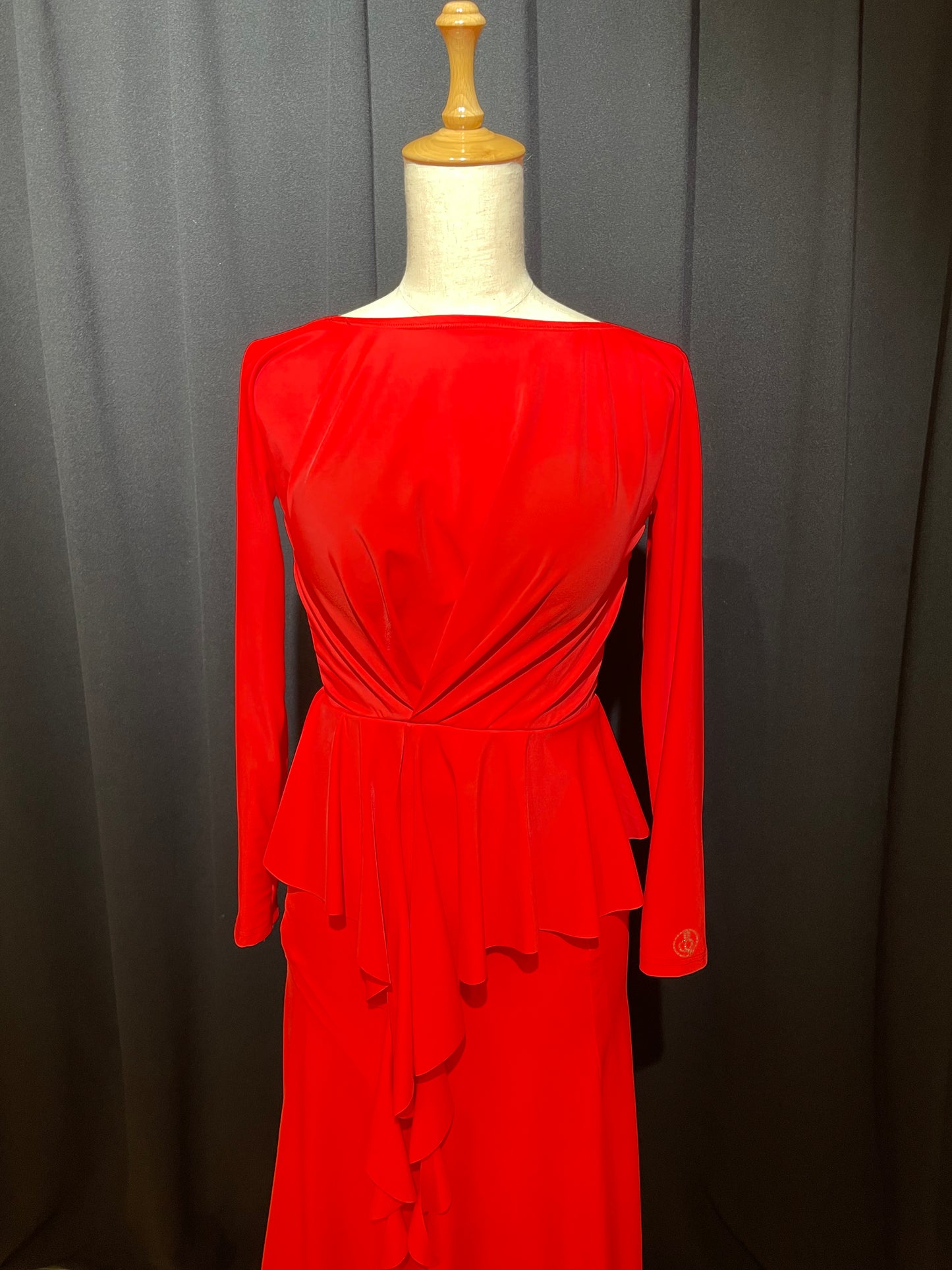 DQ-787 スカラップペプラムワンピース【カラーオーダー対応】