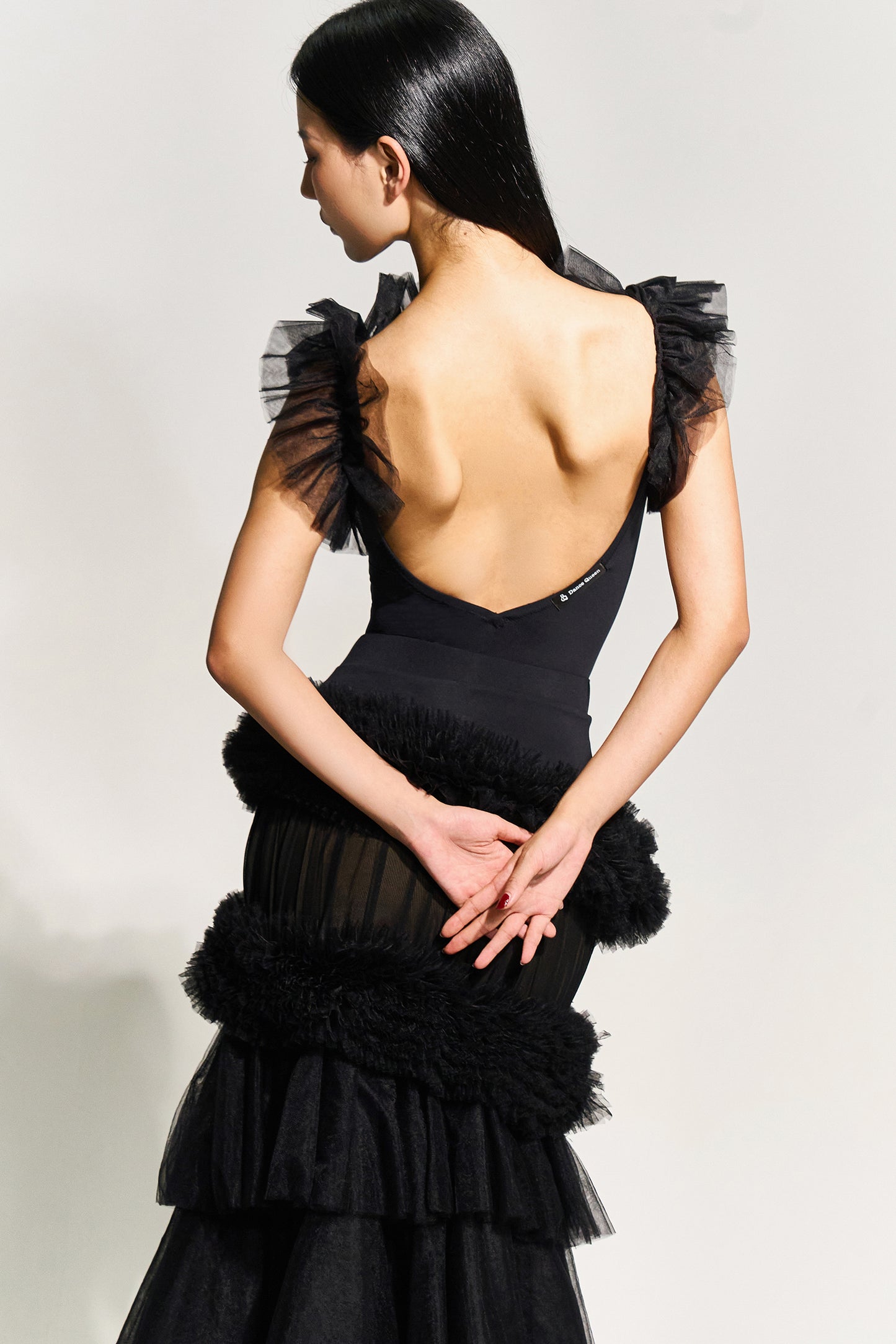 DQ-1001 チュールノースリーブトップス