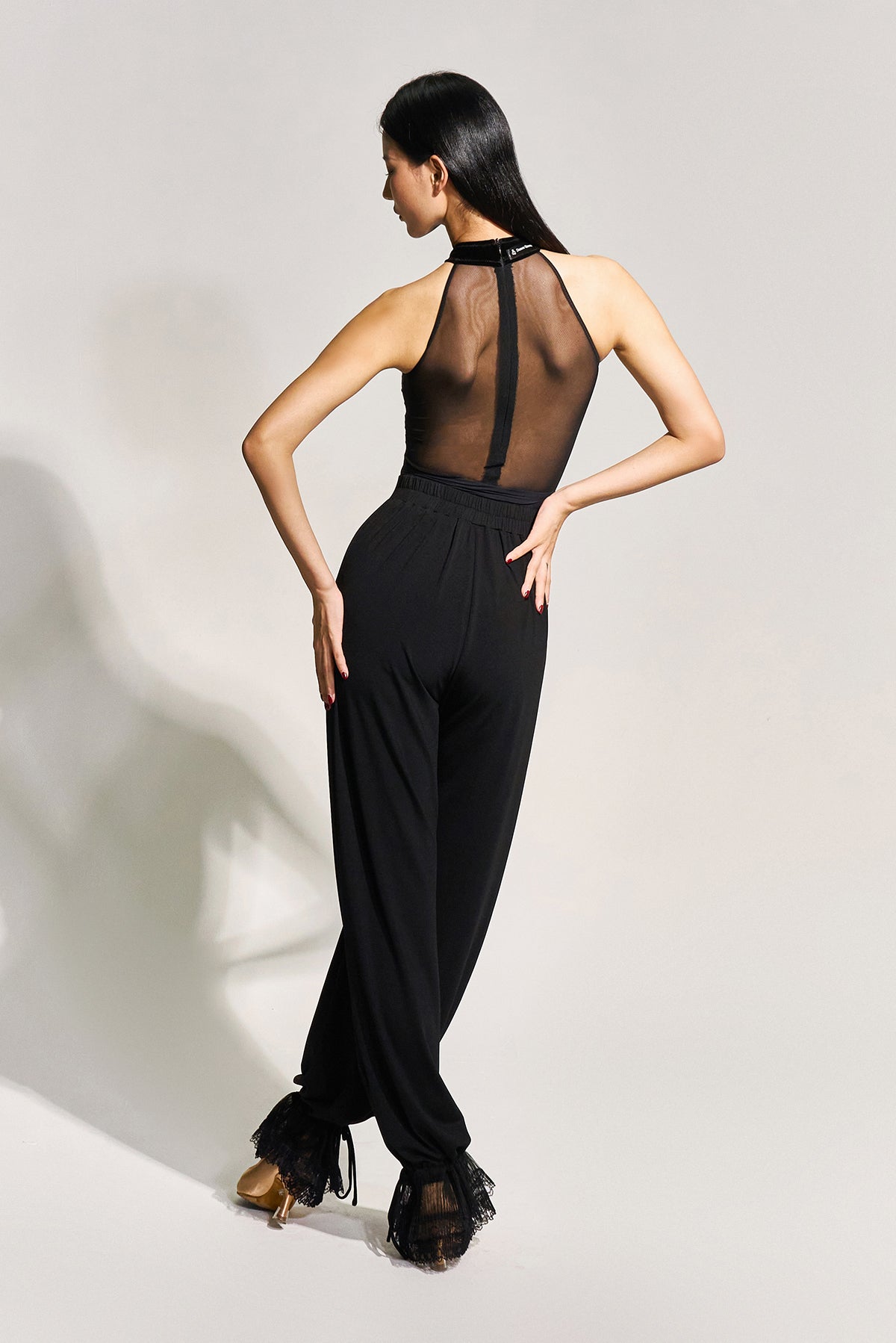 DQ-266-1 レース裾絞りパンツ