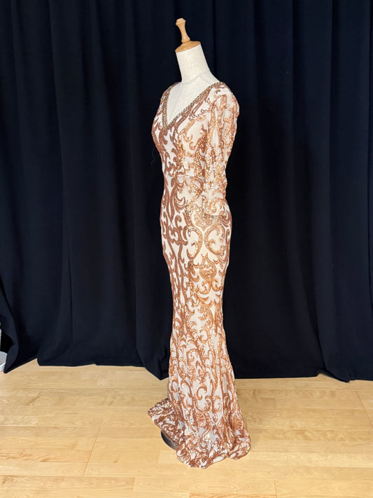 RE-E3 五分袖マーメイドスパンコール