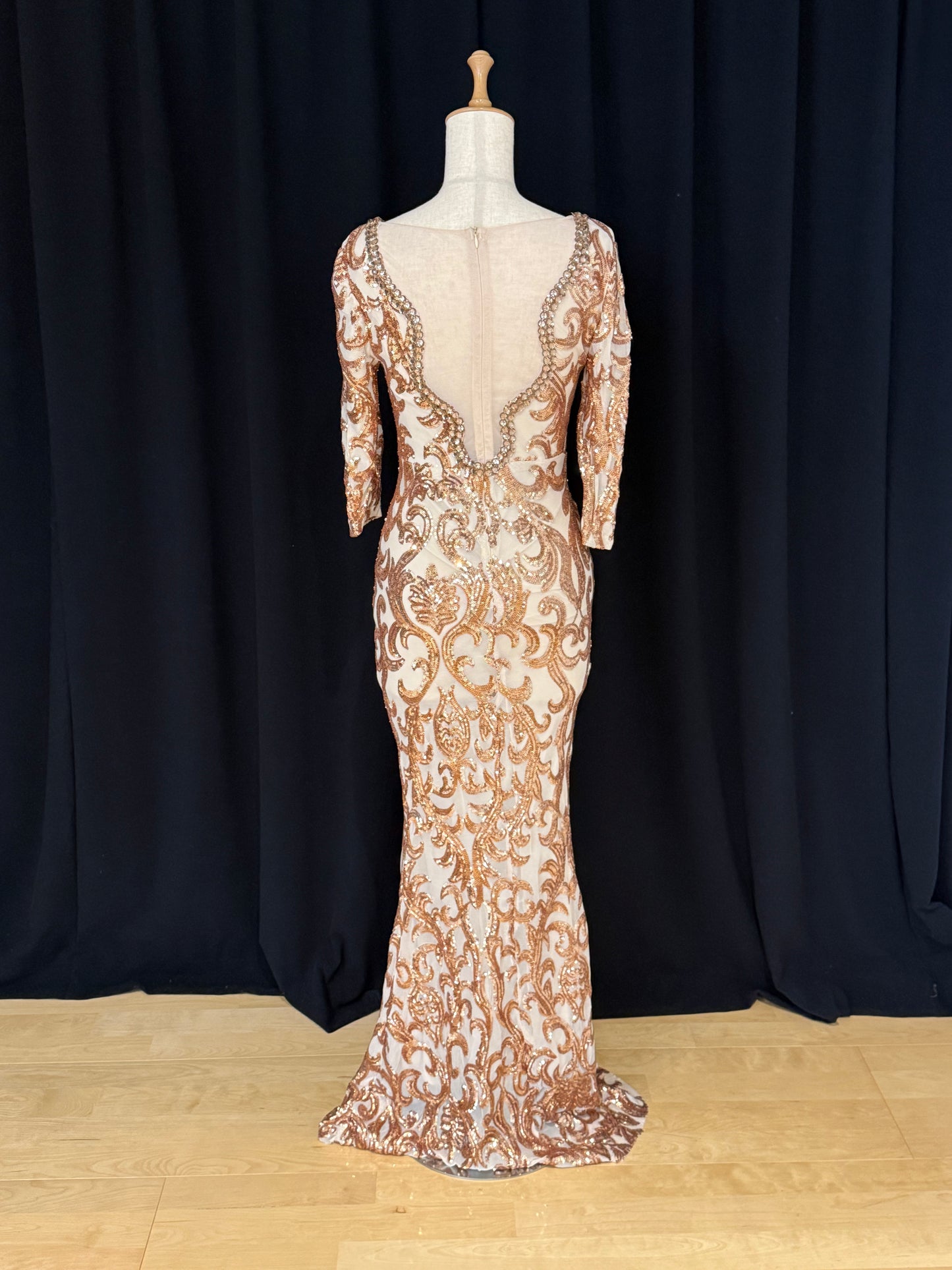 RE-E3 五分袖マーメイドスパンコール